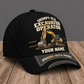 Personalized Excavator Operator Grumpy Old baseball cap, three-quarter view with custom name