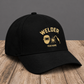 Personalized Welder Minimal Gold Emblem baseball cap, three-quarter view with custom name