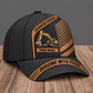 Personalized Excavator Operator Diagonal Workshop baseball cap, three-quarter view with custom name