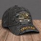 Personalized Trucker Rugged Workshop baseball cap, three-quarter view with custom name