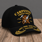 Personalized Carpenter Proud Career baseball cap, three-quarter view with custom name