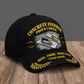 Personalized Concrete Finisher Proud Career baseball cap, three-quarter view with custom name