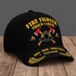 Personalized Fire Fighter Proud Career baseball cap, three-quarter view with custom name