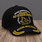 Personalized Excavator Operator Never Underestimate baseball cap, three-quarter view with custom name