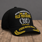 Personalized Mechanic Never Underestimate baseball cap, three-quarter view with custom name