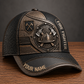 Personalized Fire Fighter Industrial Steel baseball cap, three-quarter view with custom name
