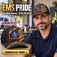 EMS wearing a personalized Diagonal Workshop baseball cap with custom name
