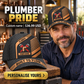Plumber wearing a personalized Diagonal Workshop baseball cap with custom name