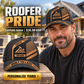 Roofer wearing a personalized Diagonal Workshop baseball cap with custom name