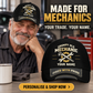 Personalized Mechanic Grumpy Old Baseball Cap lifestyle advertisement with person wearing cap and shopping CTA