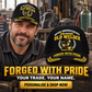 Personalized Welder Never Underestimate Baseball Cap — personalised ad with wearer and shopping CTA