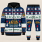 Bulldozer Operator Christmas zip hoodie and jogger navy with custom name and company
