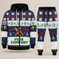 Electrician Christmas zip hoodie and jogger navy with custom name and company