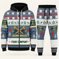 Ironworker Christmas zip hoodie and jogger slate with custom name and company