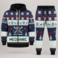 Mechanic Christmas zip hoodie and jogger navy with custom name and company