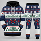 Plumber Christmas zip hoodie and jogger navy with custom name and company