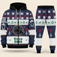 Rodeo Christmas zip hoodie and jogger navy with custom name and Since 2005