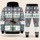 Rodeo Christmas zip hoodie and jogger slate with custom name and Since 2005