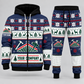 Roofer Christmas zip hoodie and jogger navy with custom name and company