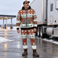 Trucker Christmas zip hoodie and jogger hero with custom name and company