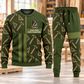 Carpenter Geometric Panel sweater and jogger combo, hero view with name and company artwork