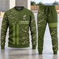 Concrete Finisher Geometric Panel sweater and jogger combo, hero view with name and company artwork