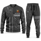 Electrician Geometric Panel sweater and jogger combo, charcoal view with name and company artwork