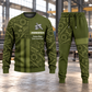 Ironworker Geometric Panel sweater and jogger combo, hero view with name and company artwork