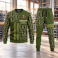 Sprinkler Fitter Geometric Panel sweater and jogger combo, hero view with name and company artwork