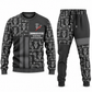 Sprinkler Fitter Geometric Panel sweater and jogger combo, charcoal view with name and company artwork
