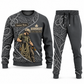 Arborist Curved Panel sweater and jogger combo, charcoal view with name and company artwork