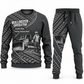Bulldozer Operator Curved Panel sweater and jogger combo, charcoal view with name and company artwork