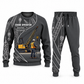 Crane Operator Curved Panel sweater and jogger combo, charcoal view with name and company artwork