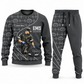 EMS Curved Panel sweater and jogger combo, charcoal view with name and company artwork
