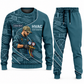HVAC Curved Panel sweater and jogger combo, teal view with name and company artwork