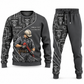 Sprinkler Fitter Curved Panel sweater and jogger combo, charcoal view with name and company artwork