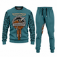 Arborist Central Emblem sweater and jogger combo, teal view with name and company artwork