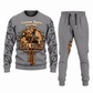 Bull Riding Central Emblem sweater and jogger combo, gray view with name and Since 2005 artwork
