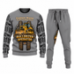 Bulldozer Operator Central Emblem sweater and jogger combo, gray view with name and company artwork