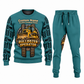 Bulldozer Operator Central Emblem sweater and jogger combo, teal view with name and company artwork
