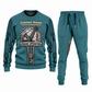 Crane Operator Central Emblem sweater and jogger combo, teal view with name and company artwork