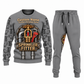 Sprinkler Fitter Central Emblem sweater and jogger combo, gray view with name and company artwork