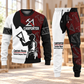 Carpenter Contrast Silhouette sweater and jogger combo, hero view with name and company artwork