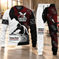 Concrete Finisher Contrast Silhouette sweater and jogger combo, hero view with name and company artwork