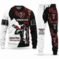 Sprinkler Fitter Contrast Silhouette sweater and jogger combo, emblem view with name and company artwork