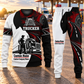 Trucker Contrast Silhouette sweater and jogger combo, hero view with name and company artwork
