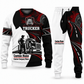 Trucker Contrast Silhouette sweater and jogger combo, emblem view with name and company artwork