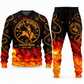 Bull Riding Flame Emblem sweater and jogger combo, emblem view with name and Since 2005 artwork