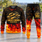 Concrete Finisher Flame Emblem sweater and jogger combo, hero view with name and company artwork