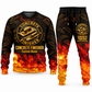 Concrete Finisher Flame Emblem sweater and jogger combo, emblem view with name and company artwork